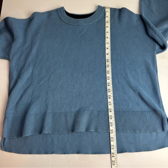 L. L. Bean Crewneck Sweater Women’s Size XLP Petite Jumper Cotton Cashmere Blue - Picture 4 of 9